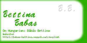 bettina babas business card